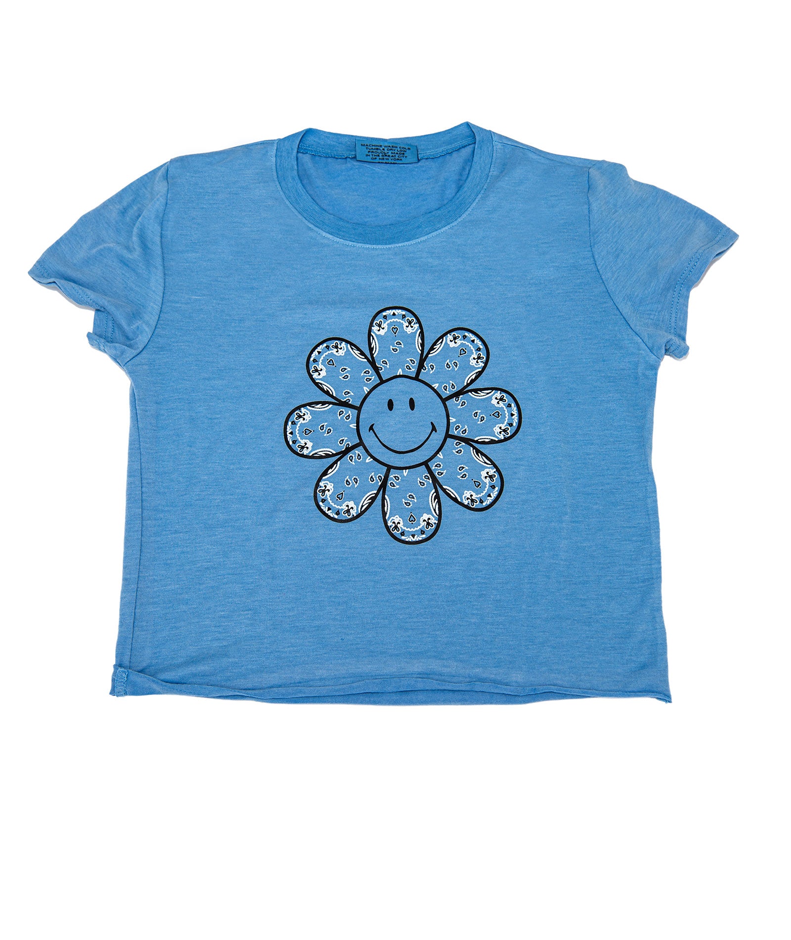 Firehouse Girls Ice Blue Bandana Flower Tee