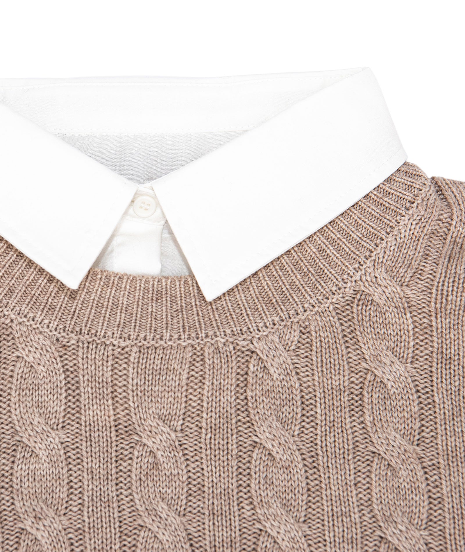 8apart Women Bronwyn Collared Cable Sweater Womens Casual Tops 8apart