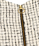 Zoe Ltd. Girls Sasha Black/White Tweed Cap Sleeve Pocket Dress Girls Special Dresses Zoe Ltd.