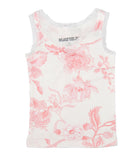 Katie J NYC Girls Pink Toile Wren Tank Girls Casual Tops Katie J NYC Floral Y/S (7/8)
