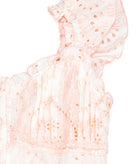 FBZ Girls Meredith Peach Eyelet Ruffle Dress Girls Casual Dresses FBZ Flowers By Zoe