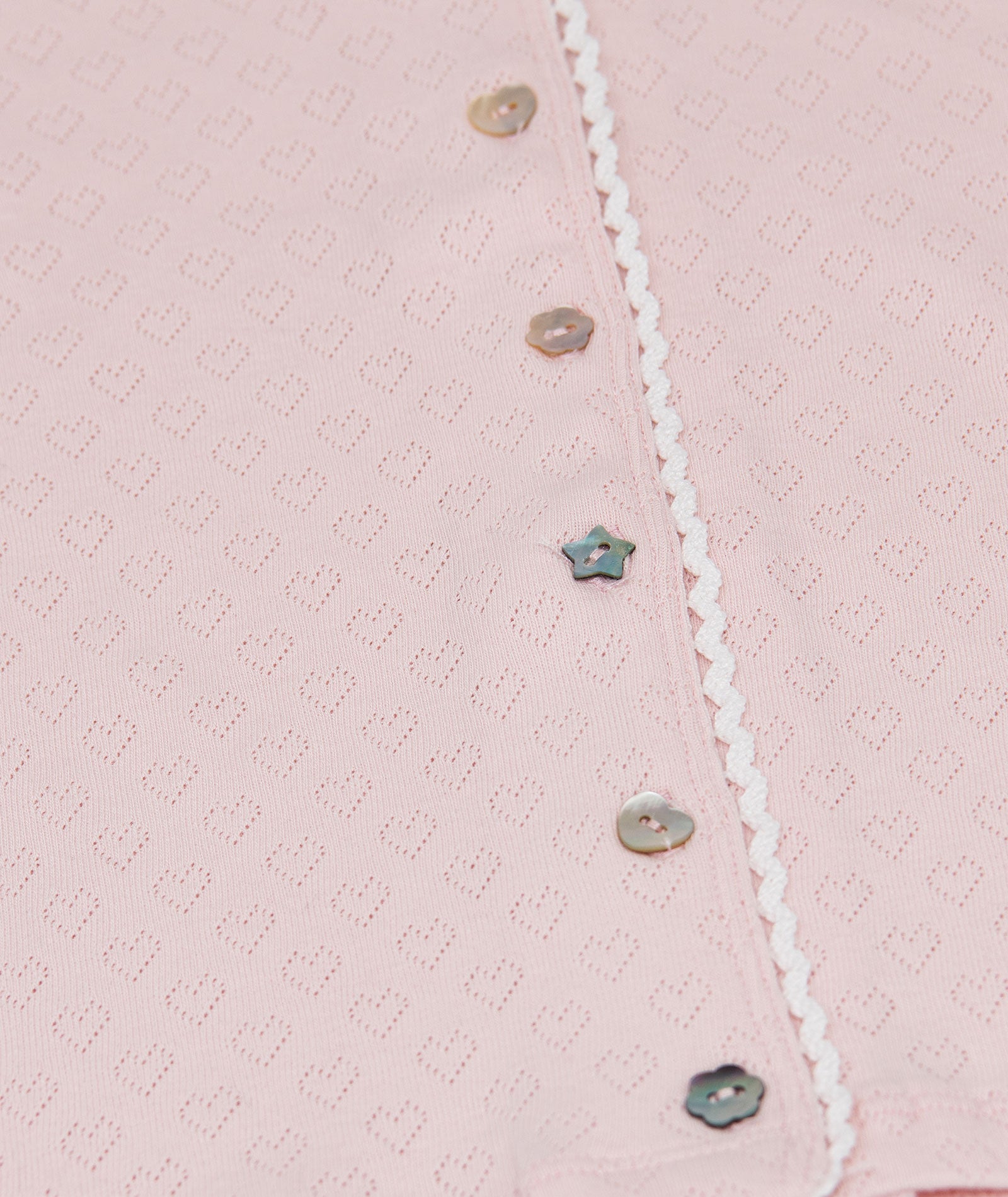 Theme Girls Marni Heart Pointelle Cardigan Girls Casual Tops Theme-NYC