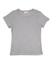 8apart Women Aly Pointelle Tee Womens Casual Tops 8apart Grey Juniors/Women S