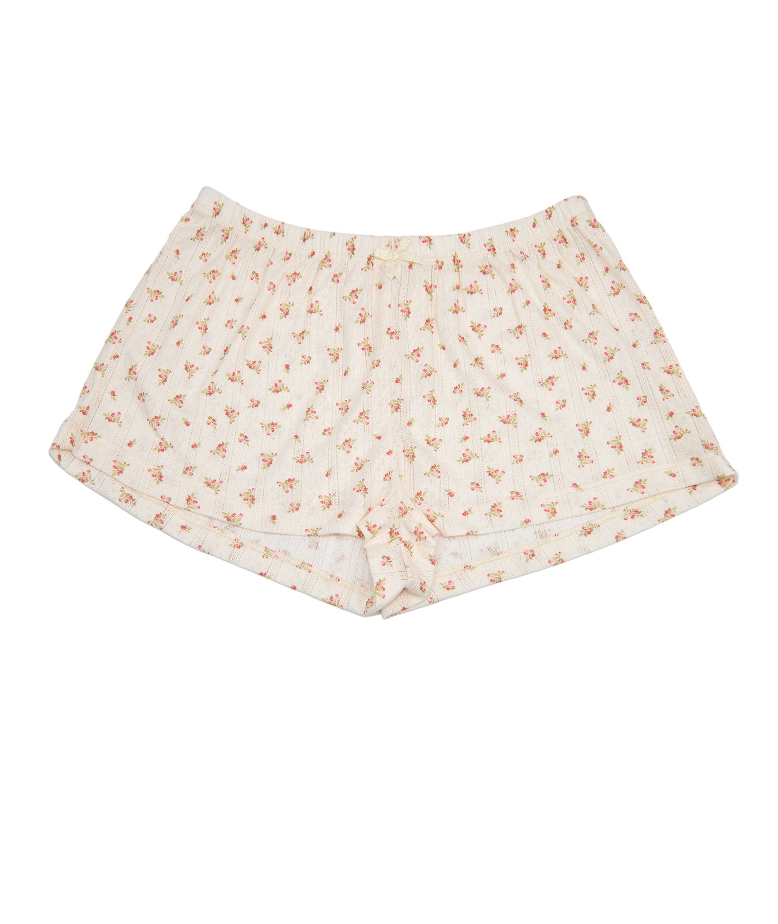 8apart Women Tommie Red Floral Ribbon Bow Shorts