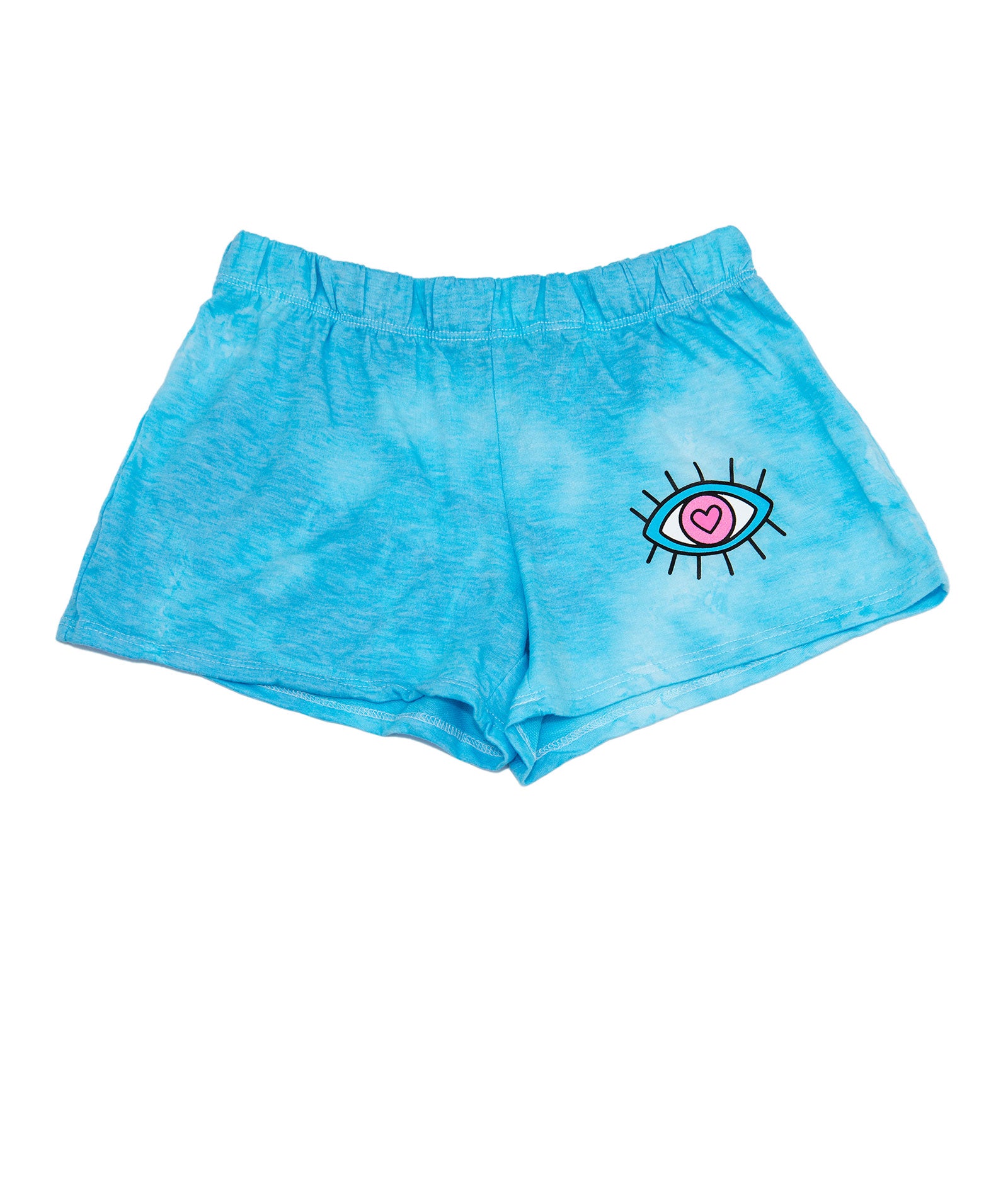 Firehouse Girls Evil Eye Aqua Cloud Fleece Shorts