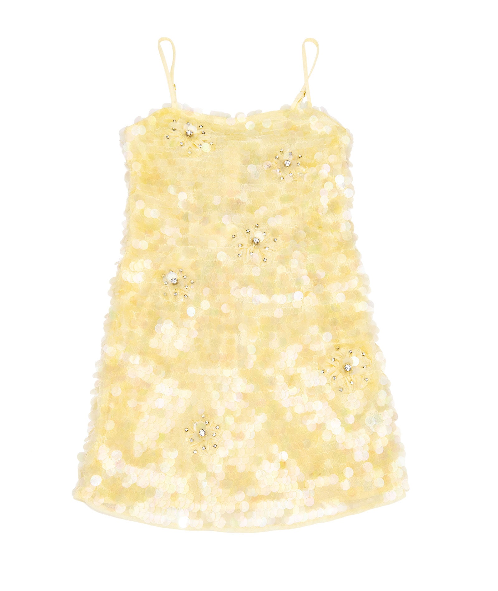 Love Shack Fancy Girls Camira Dress Palest Lemon