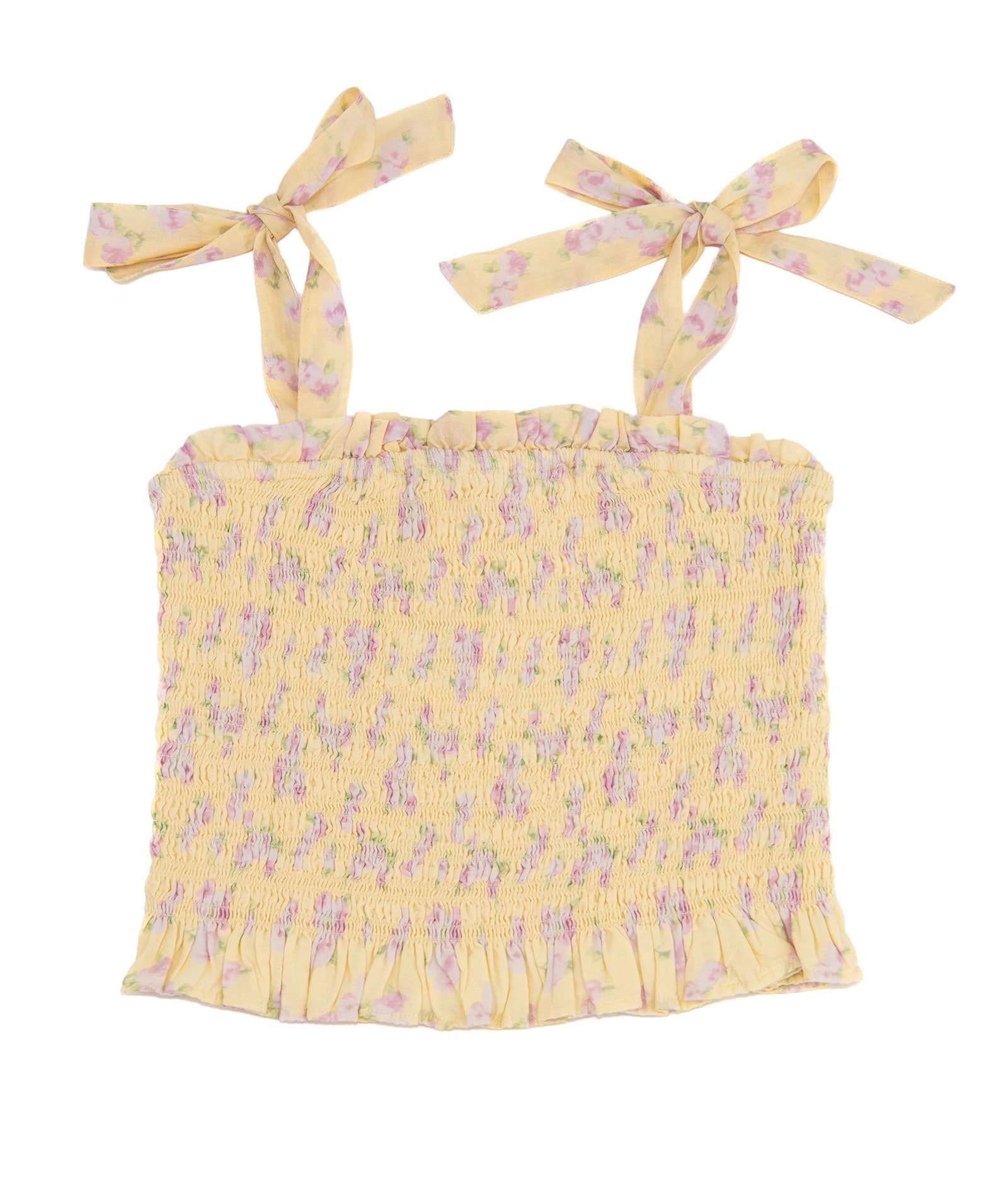 Love Shack Fancy Girls Merrinelle Top Lemon Spritz