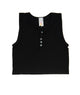 Ari Seamless Button Tank Girls Casual Tops Malibu Sugar Black One Size Fits Most (Y/7-Y/14)