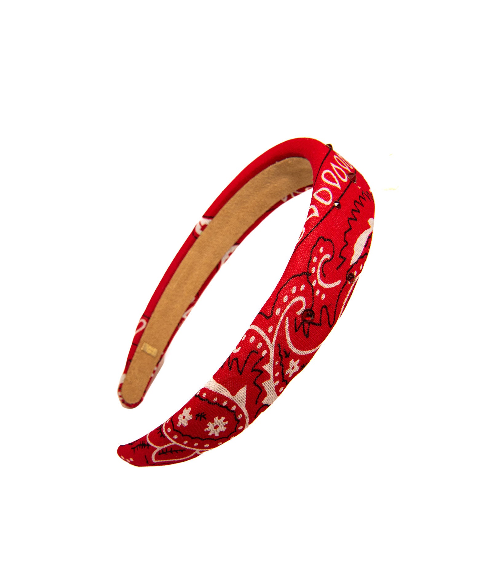 Bari Lynn Knot Padded Bandana Headband Accessories Bari Lynn Red
