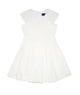 By Debra Girls Ali White/Silver Cap Sleeve Box Pleat Dress Girls Special Dresses By Debra White Y/XS (6X)