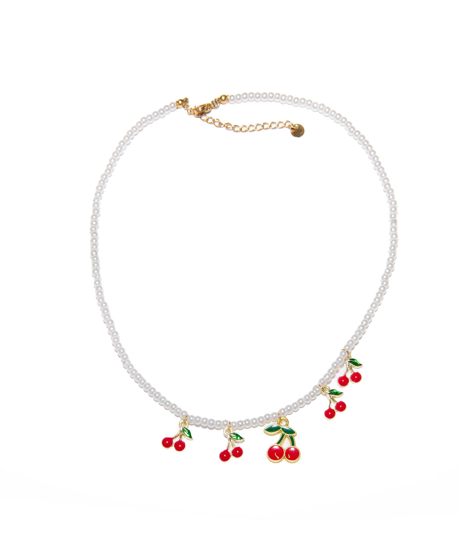Melinda Pearl Necklace Multi Cherries Jewelry - Trend Frankie's Exclusives Multi