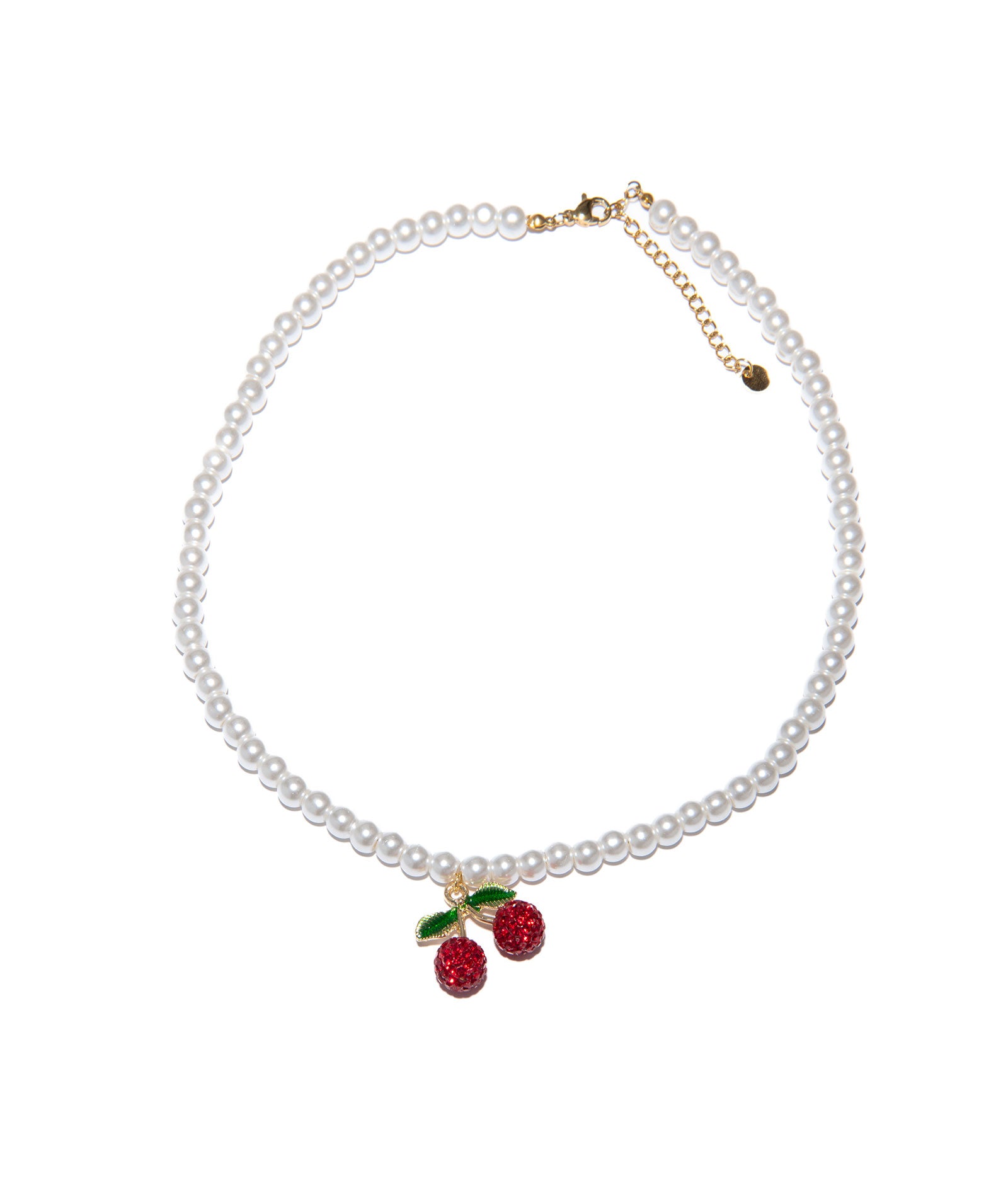 Melinda Pearl Necklace Single Cherries Jewelry - Trend Frankie's Exclusives Multi