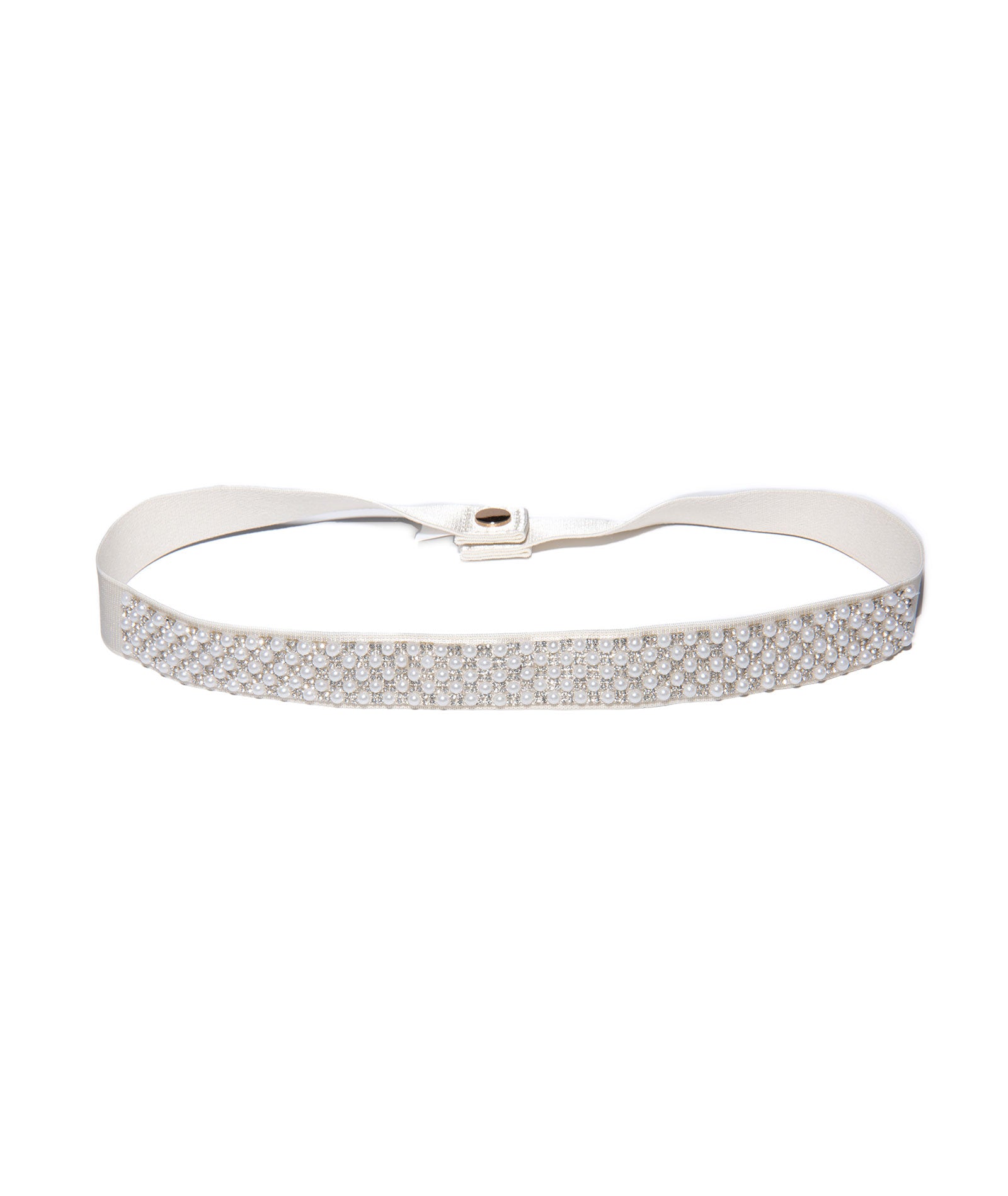 By Debra Girls Mini Pearl Satin Belt Accessories By Debra Ivory Y/S (7/8)