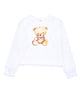 FBZ Girls Theodora Bear With Bow Sweater Distressed/seasonal girls FBZ Flowers By Zoe White Y/S (7/8)