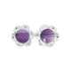 Bari Lynn Glitter Round Flower Sunnies Accessories Bari Lynn Multi