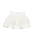 FBZ Girls Carrie Ruffle Line Lace Skirt Girls Casual Bottoms FBZ Flowers By Zoe White Y/S (7/8)