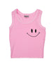 Firehouse Girls Ice Pink Smile Racer Rib Tank Girls Casual Tops Firehouse Pink Y/XS (6X)