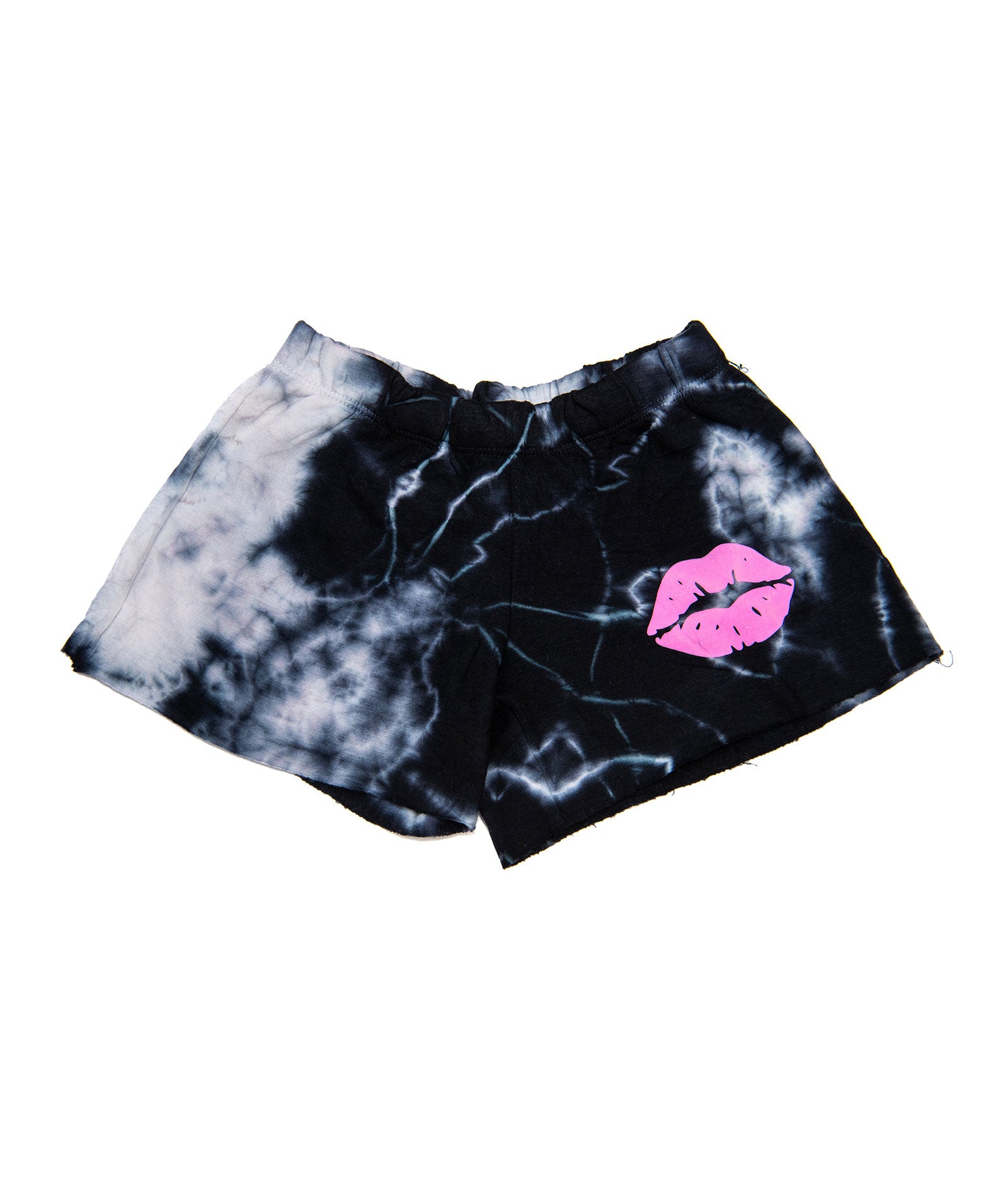 Firehouse Girls Black Cloud Kiss Fleece Shorts Girls Casual Bottoms Firehouse Black Y/S (7/8)