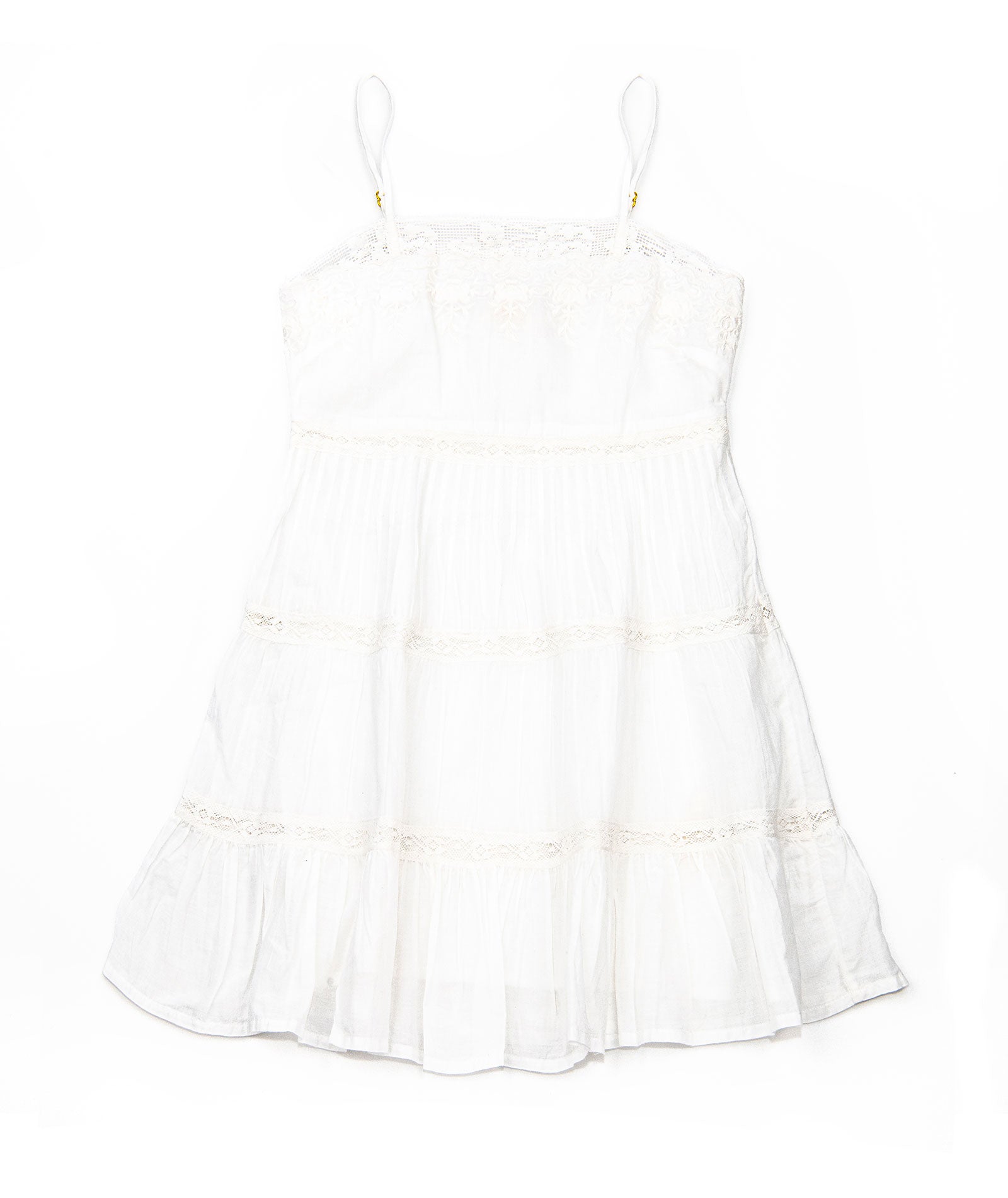 Love Shack Fancy Girls Zuri Dress White Girls Casual Dresses Love Shack Fancy White Y/S (7/8)