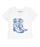 Katie J NYC Girls Blue Bow Boots Tee