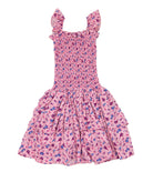 Cheryl Creations Girls Pink Floral Ettie Dress Girls Casual Dresses Cheryl Creations Floral Y/S (7/8)
