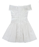 Katie J NYC Girls Callum Polkadot Dress Girls Casual Dresses Katie J NYC White Y/S (7/8)