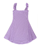 Cheryl Creations Girls Audrey Eyelet Dress Girls Casual Dresses Cheryl Creations Lavender Y/S (7/8)