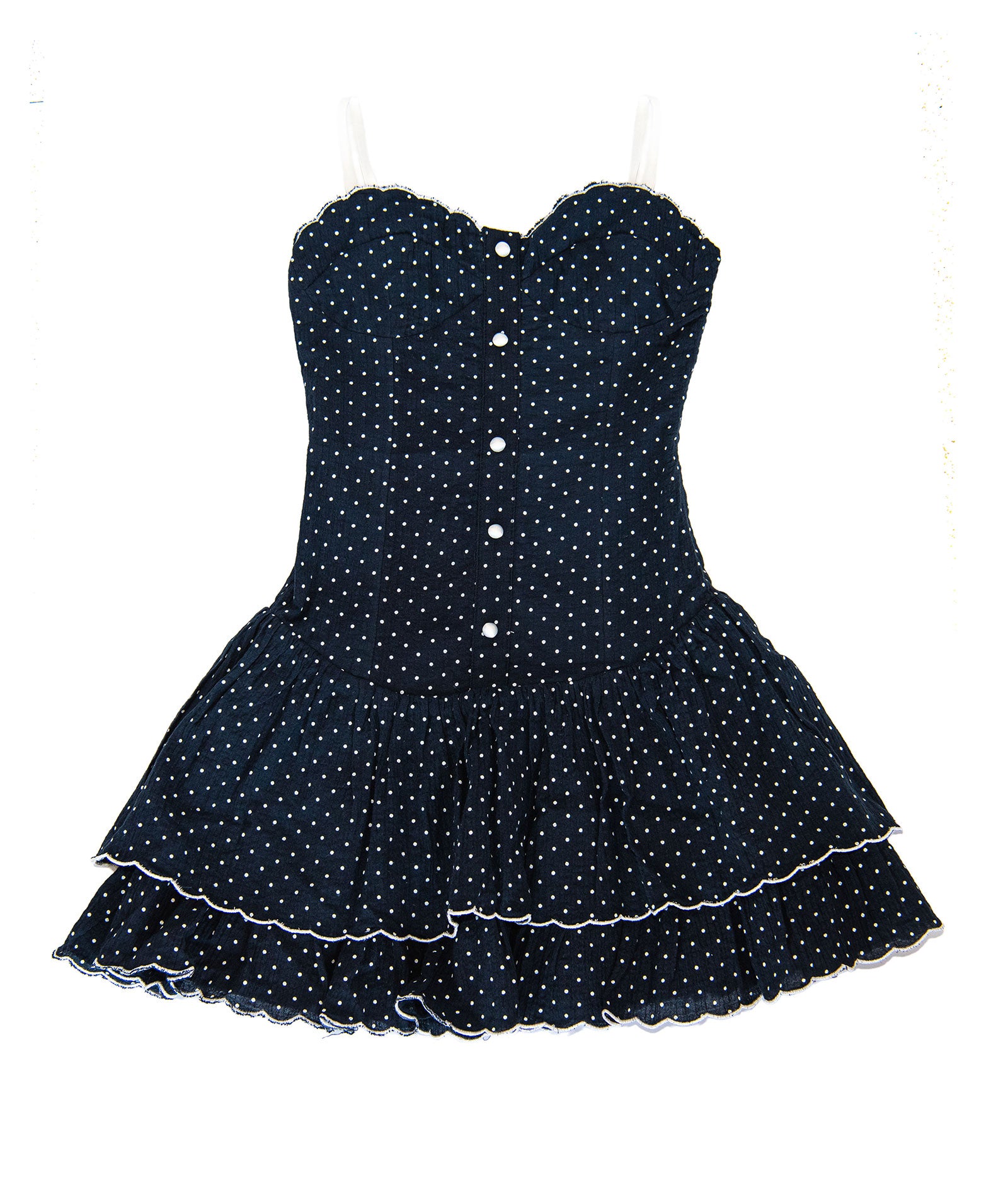 Katie J NYC Girls Navy Polkadot Soren Dress