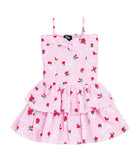 FBZ Girls Alsina Twist Knot Pink Floral Dress Girls Casual Dresses FBZ Flowers By Zoe Floral Y/S (7/8)