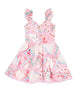 FBZ Girls Bree Print Gauze Dress Girls Casual Dresses FBZ Flowers By Zoe Pink Y/S (7/8)