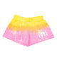 Firehouse Girls St. Barths Tie Dye Love Rays Fleece Shorts Girls Casual Bottoms Firehouse Tie Dye Y/XS (6X)