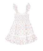 Love Shack Fancy Tween Avenora Dress Poppy Red Girls Casual Dresses Love Shack Fancy