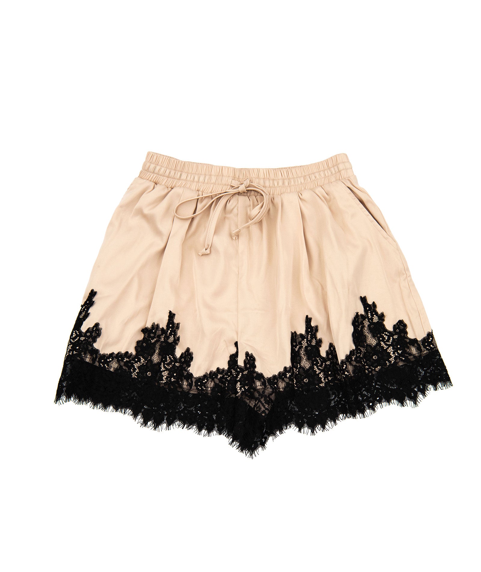 8apart Women Junette Champagne Lace Shorts