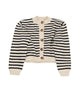 8apart Women Constance Black and White Striped Sweater