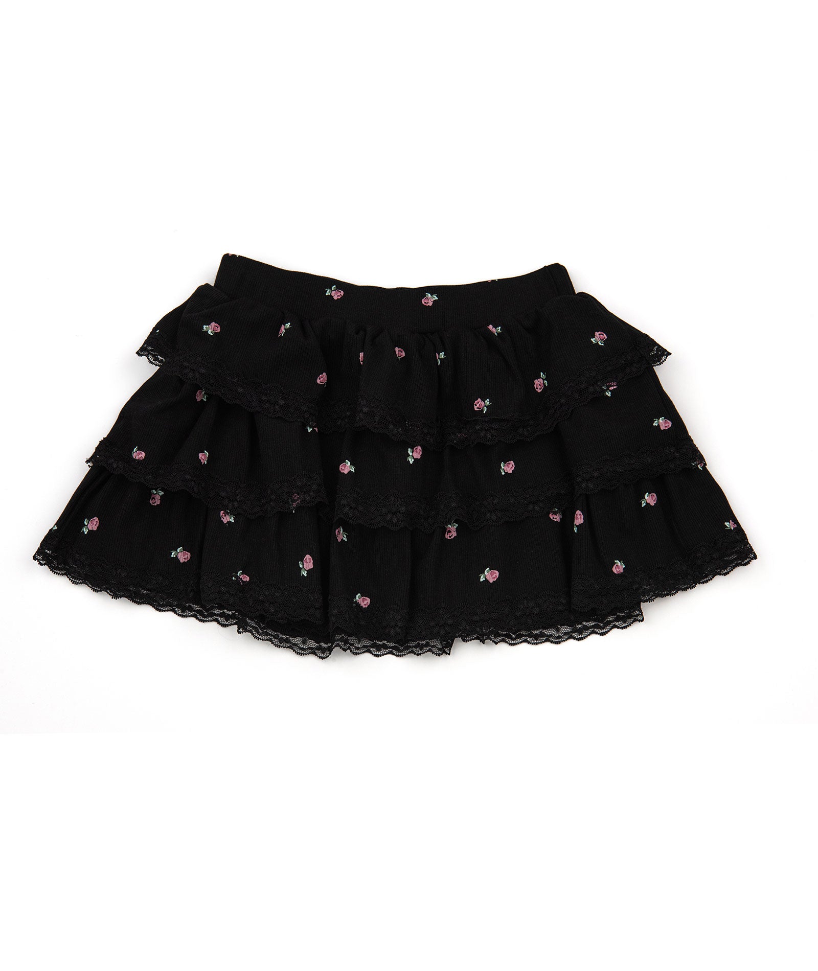 FBZ Girls Monroe Floral Ruffle Skirt Girls Casual Bottoms FBZ Flowers By Zoe Floral Y/XS (6X)