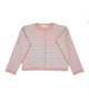 8apart Women Morgan Pink/Grey Striped Sweater Womens Casual Tops 8apart Striped Juniors/Women S/M
