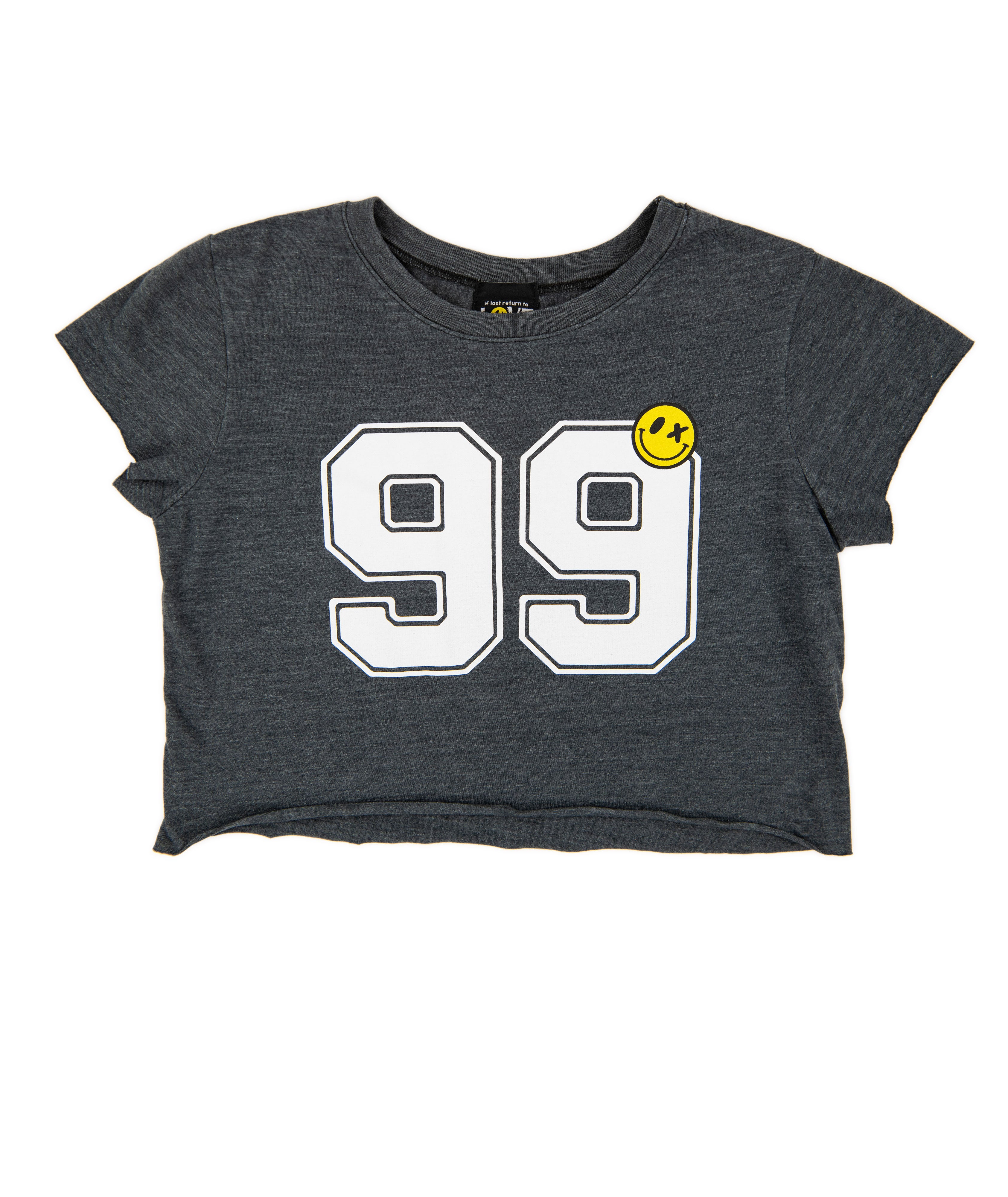 Love Junkie Girls 99 Tee Charcoal Girls Casual Tops Love Junkie   