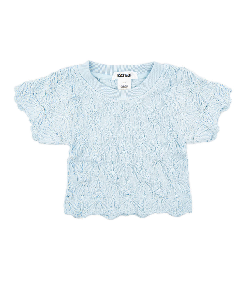 Katie J NYC Girls Maizie Tee Girls Casual Tops Katie J NYC Light Blue Y S/M (8-10) 