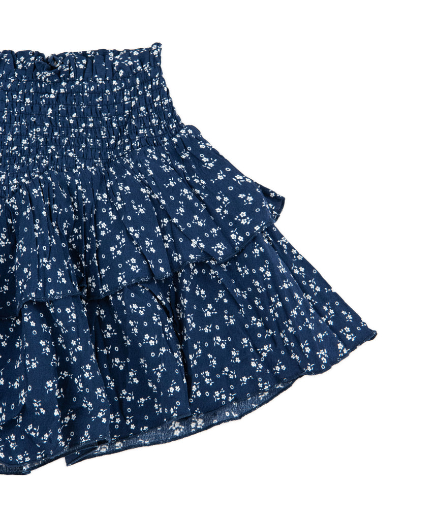 Katie J NYC Girls Evening Blue Ditsy Floral Brooke Skirt Girls Casual Bottoms Katie J NYC   