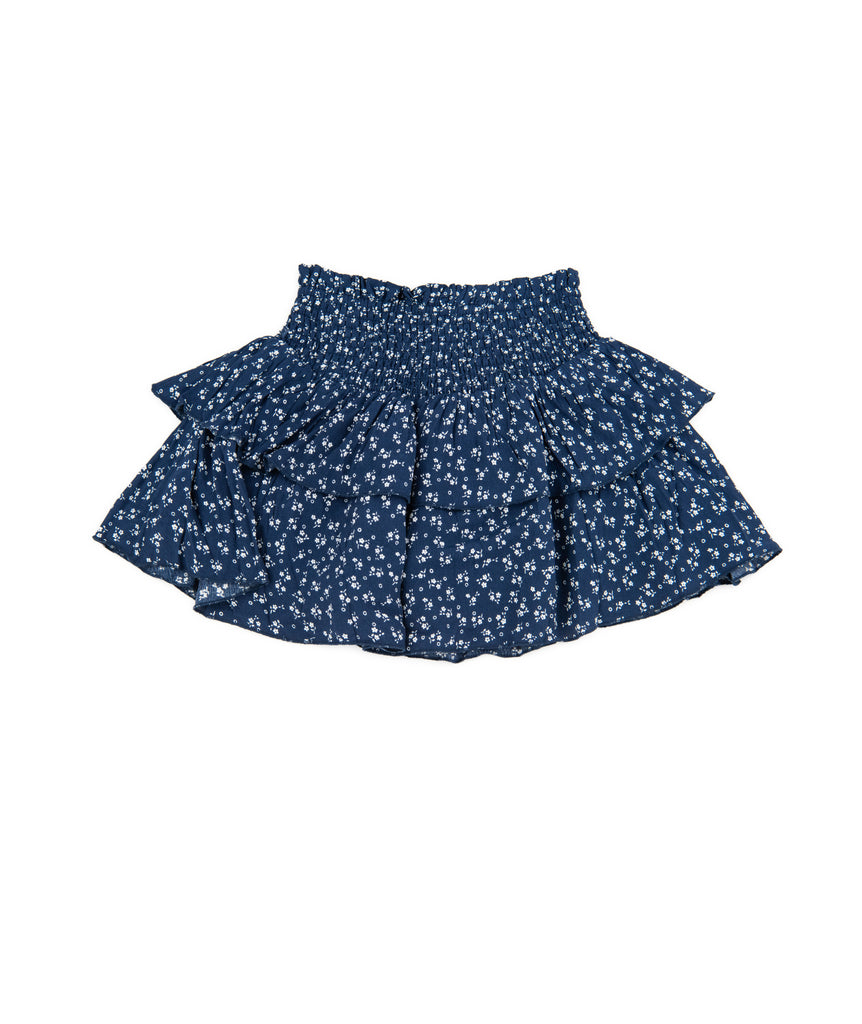 Katie J NYC Girls Evening Blue Ditsy Floral Brooke Skirt Girls Casual Bottoms Katie J NYC   