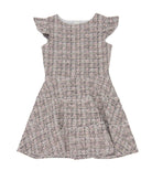 By Debra Girls Sara Pink/White/Black Boucle 3 Tier Dress Girls Special Dresses By Debra Pink Y/XS (6X)