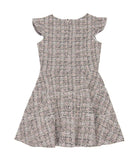 By Debra Girls Sara Pink/White/Black Boucle 3 Tier Dress Girls Special Dresses By Debra