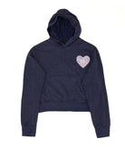 Firehouse Girls Preppy Patch Heart Pocket Hoodie Navy Girls Casual Tops Firehouse Navy Y/S (7/8)