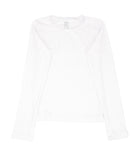 FBZ Girls Kit Long Sleeve Rib Lace Bow Top Girls Casual Tops FBZ Flowers By Zoe White Y/6