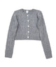 Theme Girls Adele Cable Knit Short Cardigan Heart Shell Buttons