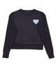 Firehouse Girls Bolt Heart Reverse Fleece Crew Sweatshirt