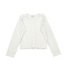 Cheryl Creations Girls Dillon Pointelle Cardigan Girls Casual Tops Cheryl Creations Heather Grey Y/S (7/8)