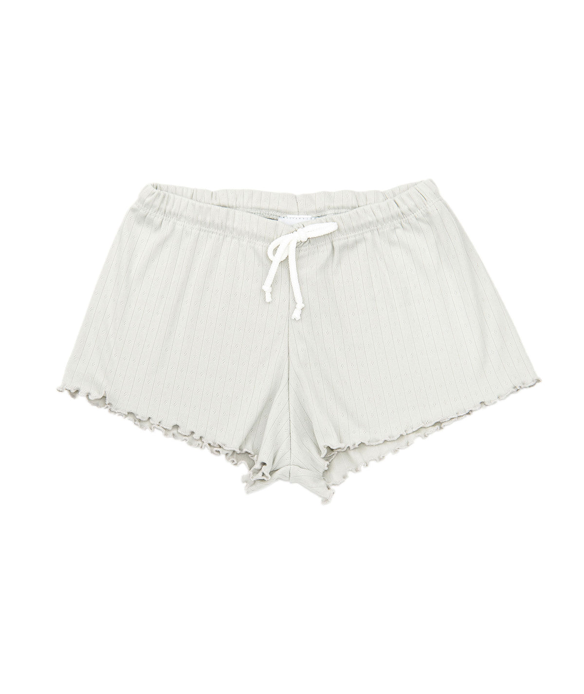 Cheryl Creations Girls Dillon Pointelle Shorts Girls Casual Bottoms Cheryl Creations Heather Grey Y/S (7/8)