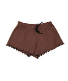 Cheryl Creations Girls Dillon Pointelle Shorts Girls Casual Bottoms Cheryl Creations Brown Y/S (7/8)