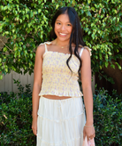 Love Shack Fancy Girls Merrinelle Top Lemon Spritz Girls Casual Tops Love Shack Fancy Yellow Y/S (7/8)